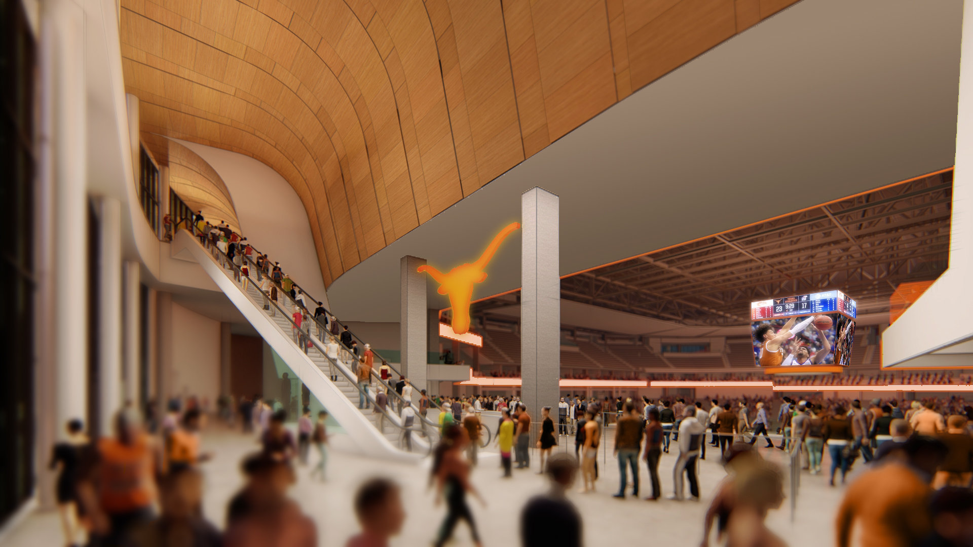 Moody Center Basketball Surly Horns