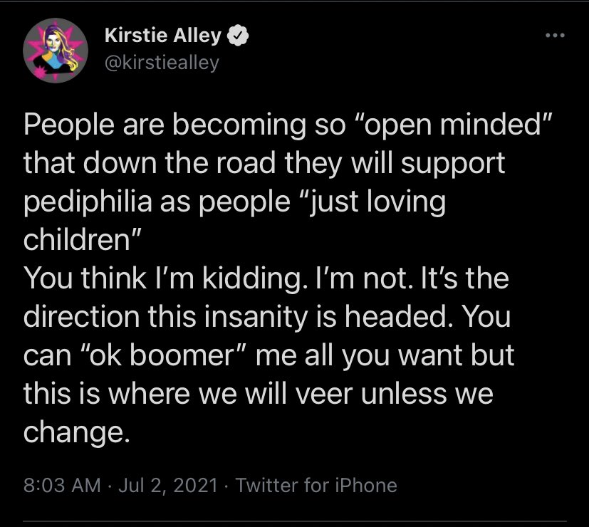 Kirstie Alley on pedophilia.jpg